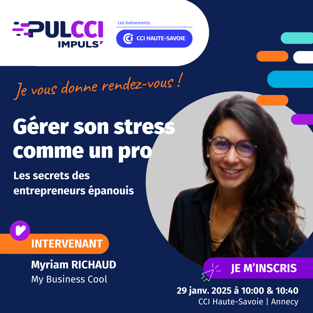 Atelier « Gérer son stress comme un pro » à la CCI Annecy le 29/01